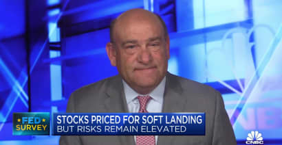 CNBC Fed Survey: 40% of respondents say stocks are somewhat overpriced relative to soft landing