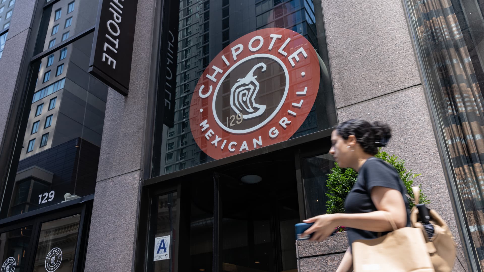 A Chipotle restaurant in New York on July 3, 2023.