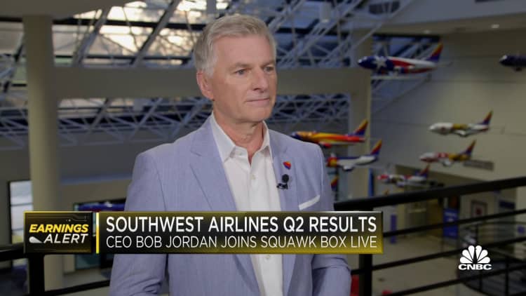 Southwest Airlines CEO Bob Jordan: We predict record revenues again in Q3