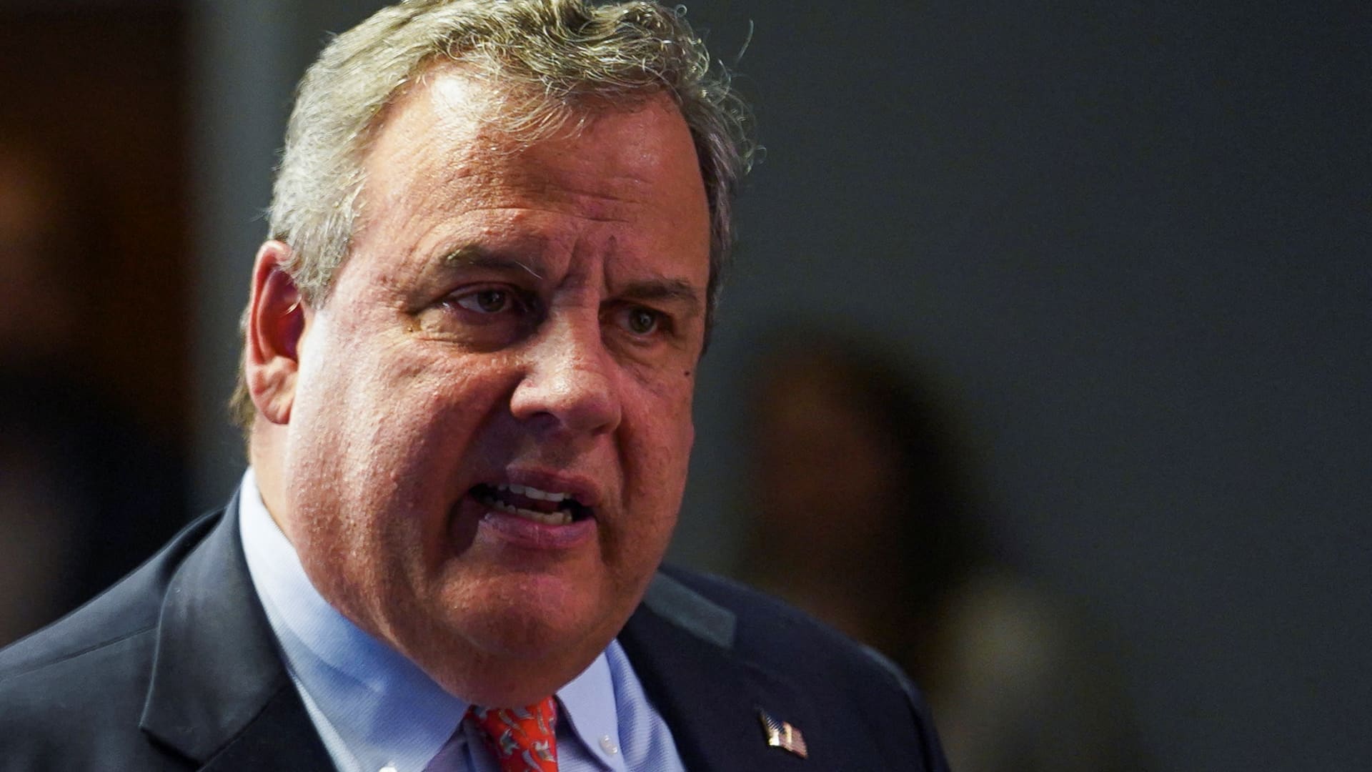 Former New Jersey Governor Chris Christie launches his bid for the 2024 Republican presidential nomination at the New Hampshire Institute of Politics in Manchester, New Hampshire, U.S., June 6, 2023. 