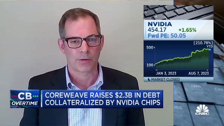 CoreWeave raises $2.3 cardinal  successful  indebtedness  collateralized by Nvidia chips