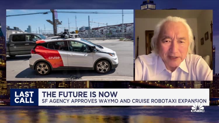 Famed Futurist Michio Kaku: Cities will start to follow San Francisco's lead with self-driving taxis