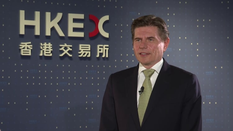 HKEX's chief executive is upbeat about the medium-term outlook after first-half profits surged 31%.