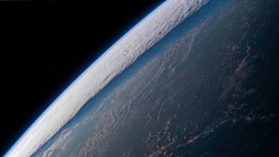 Esta imagen del Océano Pacífico fue tomada por las órbitas de la Estación Espacial Internacional en abril de 2022 desde 261 millas de altura.
