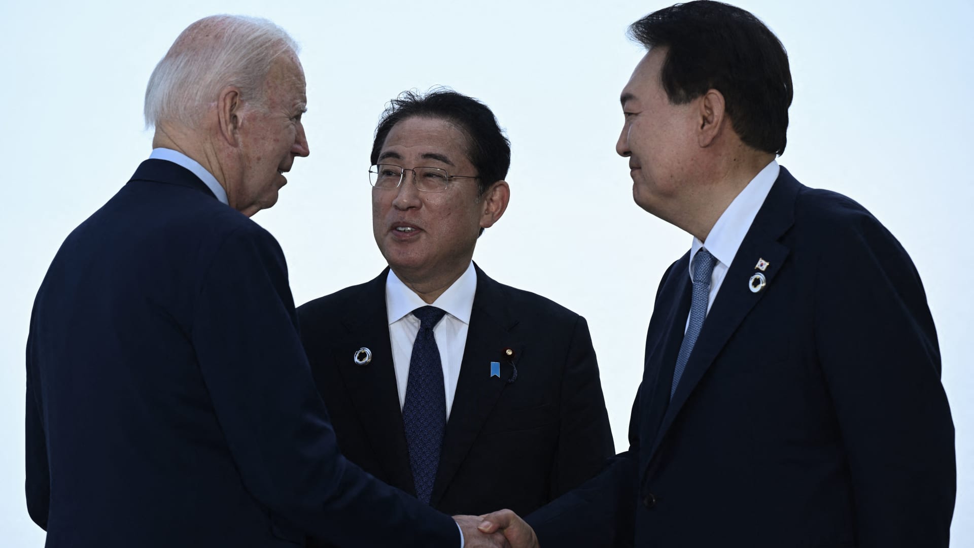 Biden looks to solidify key ties with Japan and South Korea at Camp David meeting