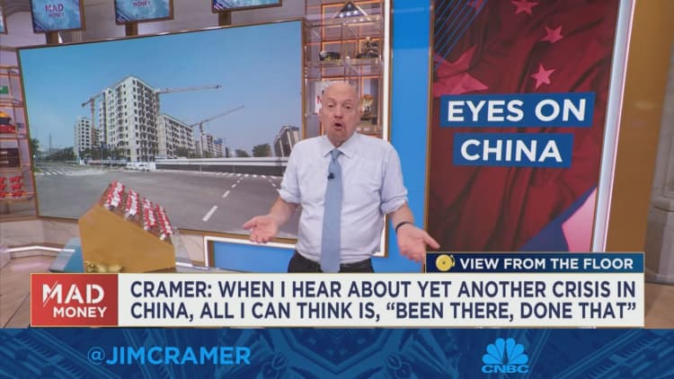All I can think is 'been there done that' with another crisis in China, says Jim Cramer