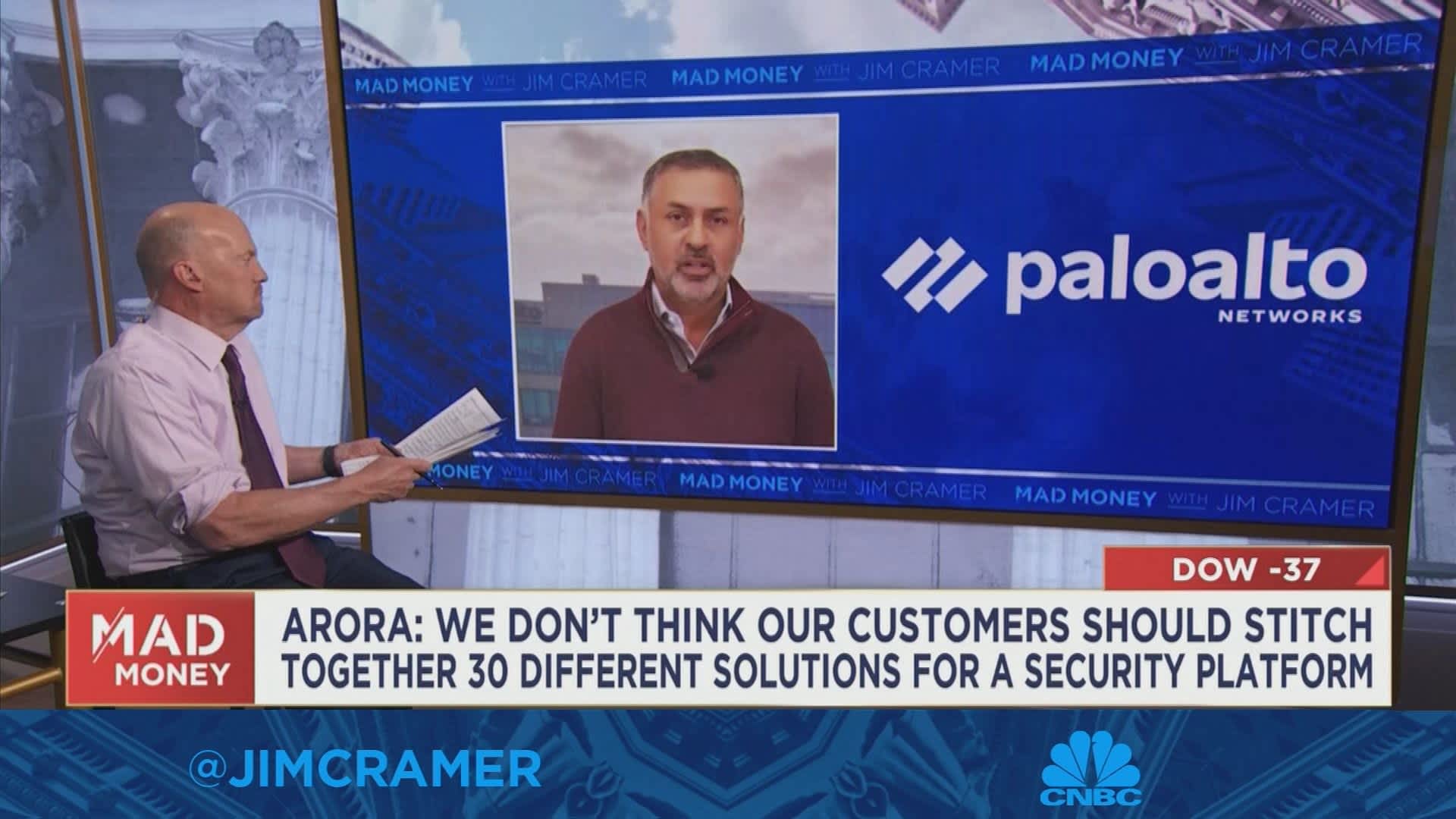Palo Alto Networks CEO Nikesh Arora goes one-on-one with Jim Cramer