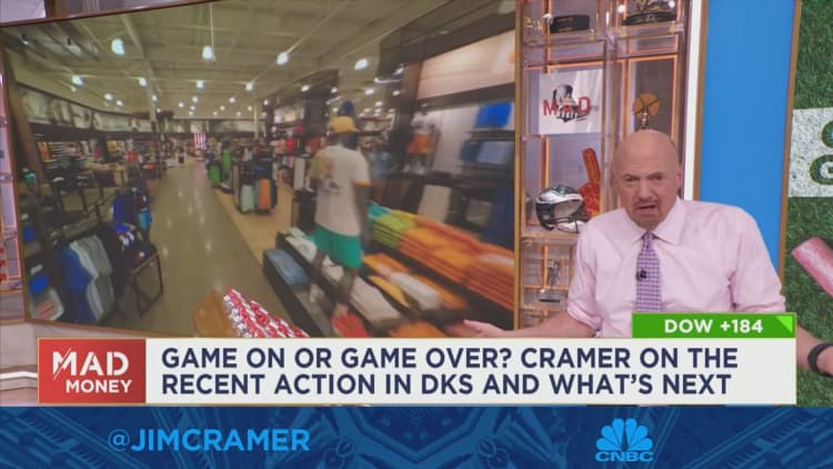 Dicks reported a bad quarter but it didn't deserve to drop nearly 25%, says Jim Cramer