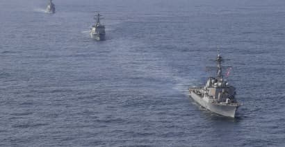 U.S. holds drills with allies off Korean Peninsula, Pyongyang vows to bolster navy