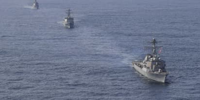 U.S. holds drills with allies off Korean Peninsula, Pyongyang vows to bolster navy