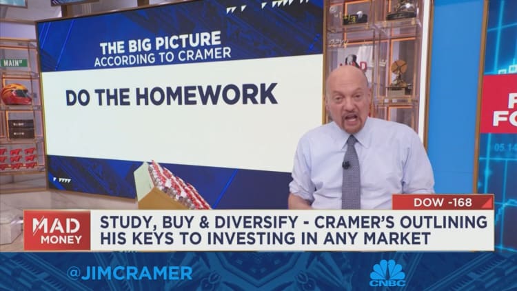Once you've done homework, you can build a 5-10 individual stock portfolio, says Jim Cramer