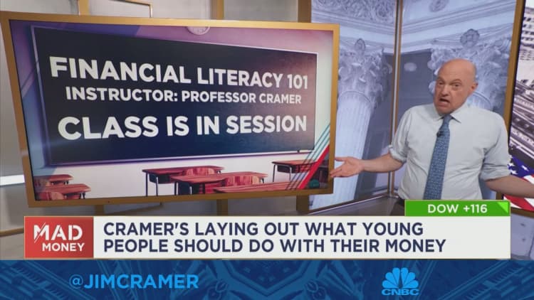Investing is the only way young people will achieve financial freedom, says Jim Cramer