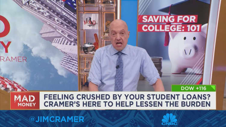 Once you've saved enough annually for retirement, start saving for your kids college: Jim Cramer