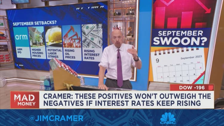 Market positives won't outweigh negatives if interest rates keep rising, says Jim Cramer