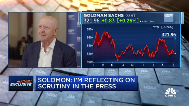 Solomon, CEO of Goldman Sachs: I don't recognize this caricature that was painted about me