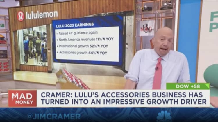 Lululemon's accessories business has turned into an impressive growth driver, says Jim Cramer