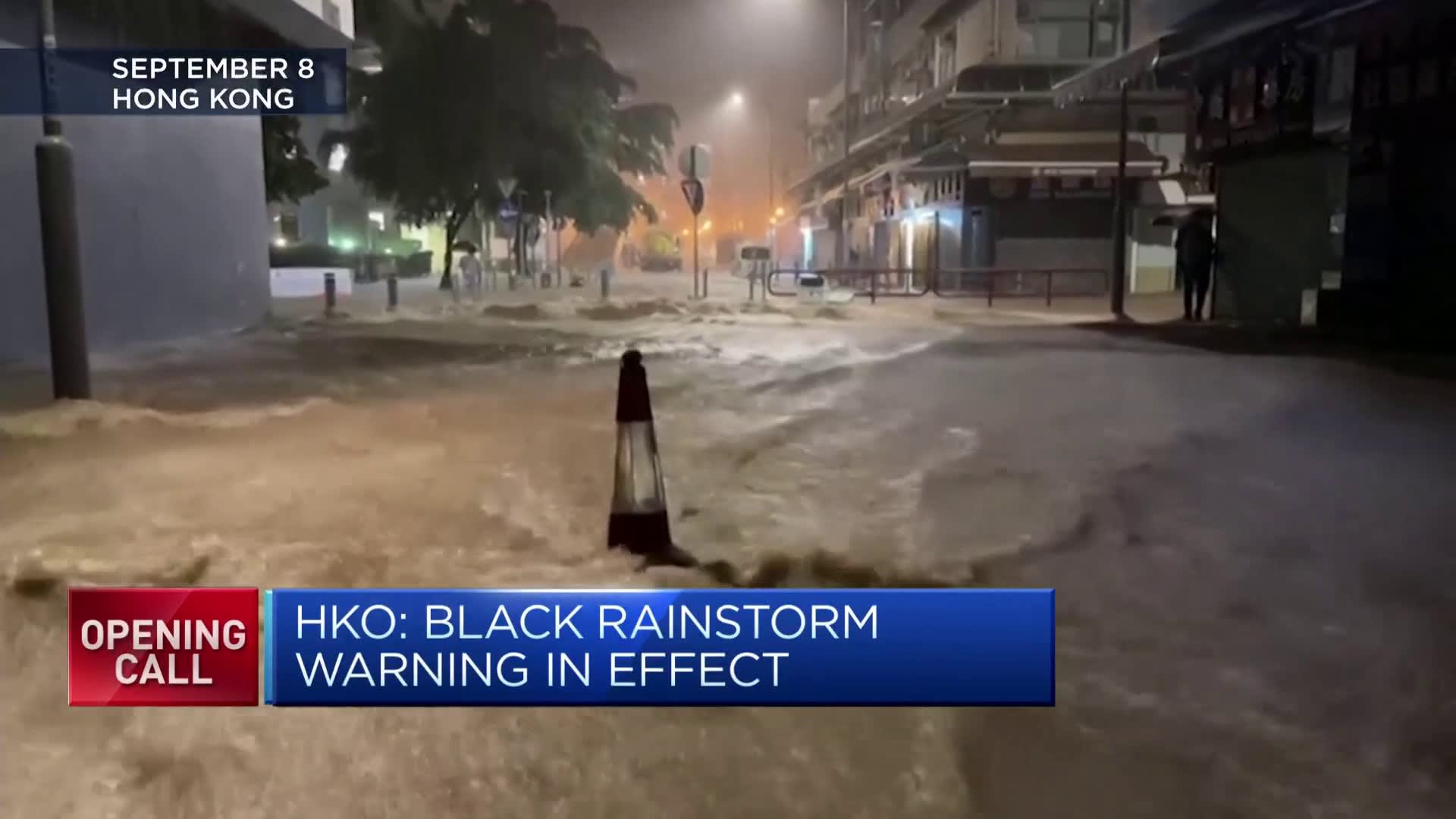 Hong Kong halts morning operations as ‘black storm’ warning takes effect