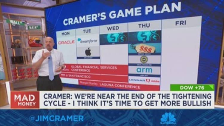 We're near the end of the tightening cycle, it's time to get more bullish, says JIm Cramer