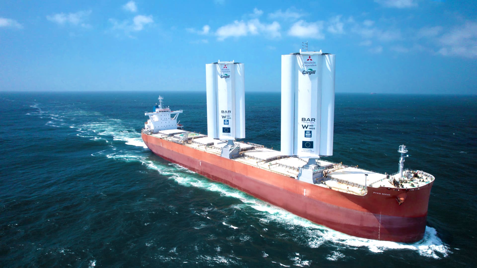 Wind-powered cargo ships with sail-like 'wings' could reduce fuel use by 30%
