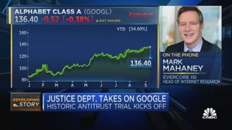 Antitrust concerns around Google likely won't materially impact earnings, says Evercore's Mahaney