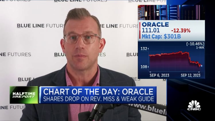 Oracle's near-term volatility means investors should manage risk, says Blue Line's Bill Baruch