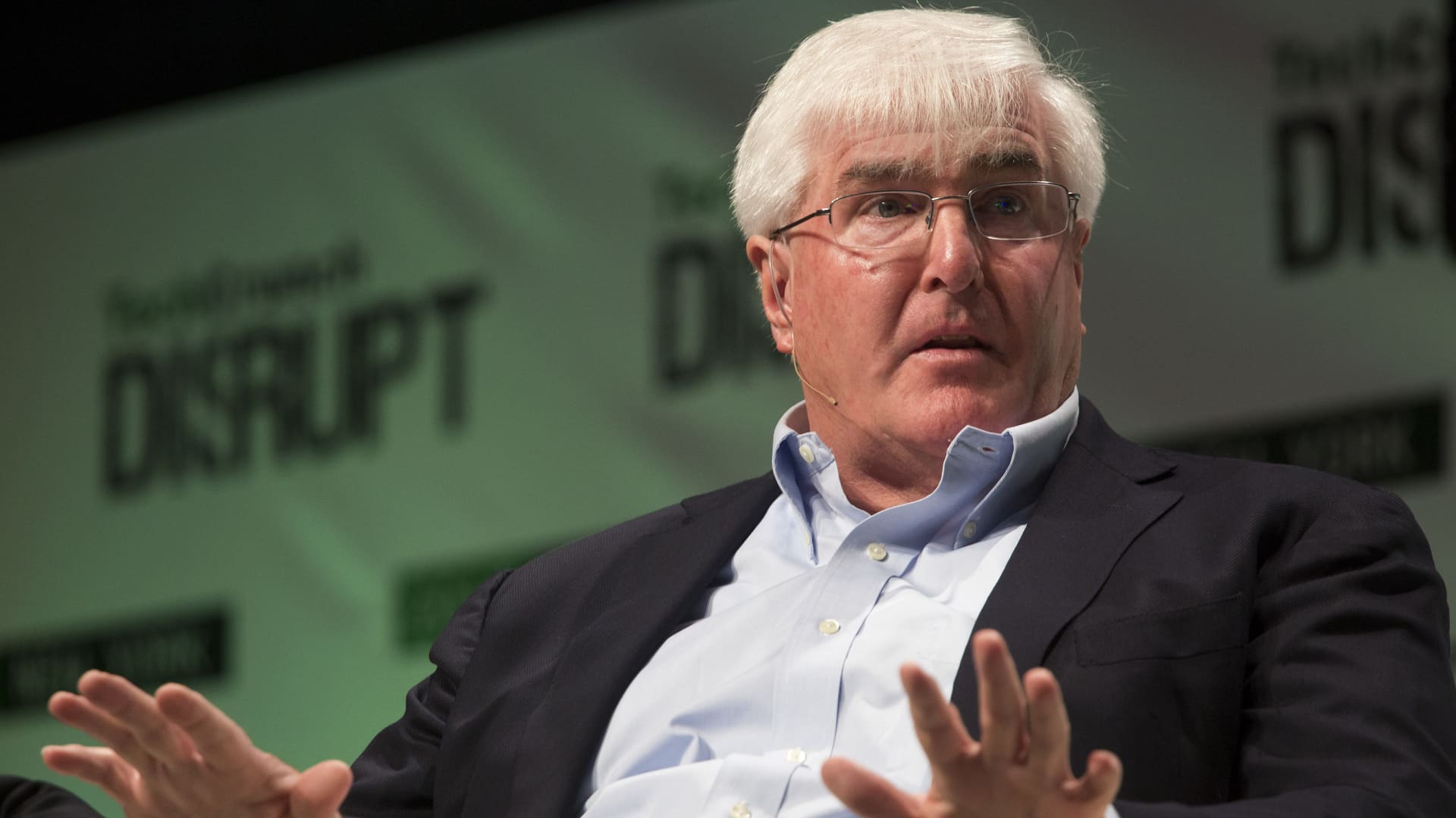 Ron Conway, founder of SV Angel, speaks during the TechCrunch Disrupt NYC 2015 conference in New York, May 4, 2015.