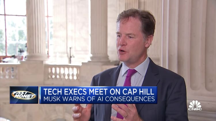 Everybody recognizes the U.S. is in the lead when it comes to AI, says Meta's Nick Clegg