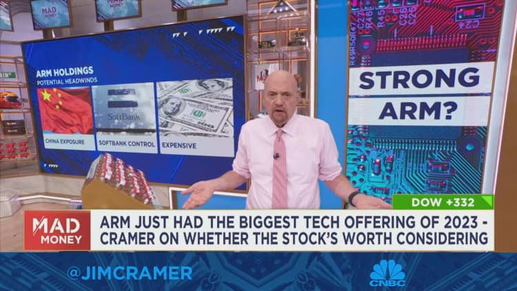 Today's action in Arm shares could be a good sign for the IPO market, says Jim Cramer
