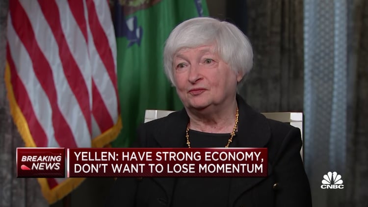 Janet Yellen: Don't see any signs that the economy is at risk of a downturn