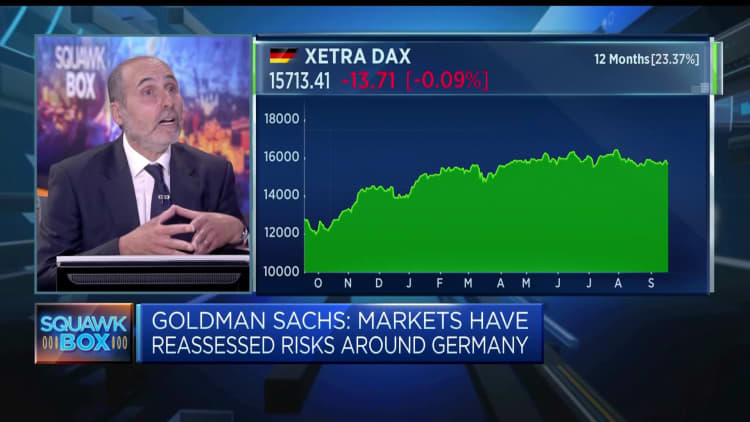 El índice DAX de Alemania se mantendrá "bastante plano" durante el resto del año, dice Goldman Sachs