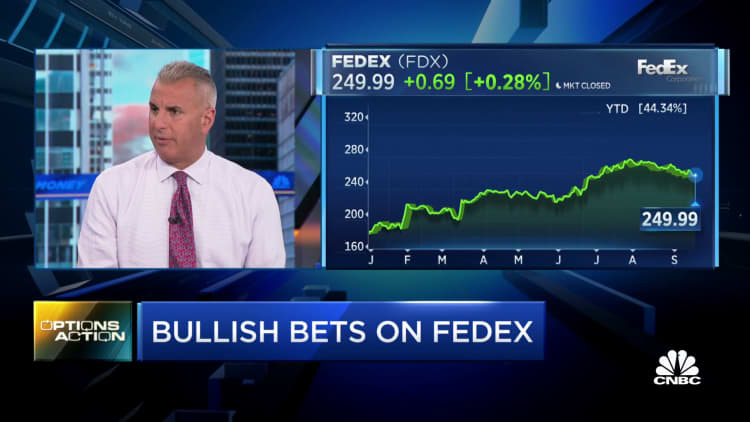 Options Action: Traders looking for FedEx to jump on earnings