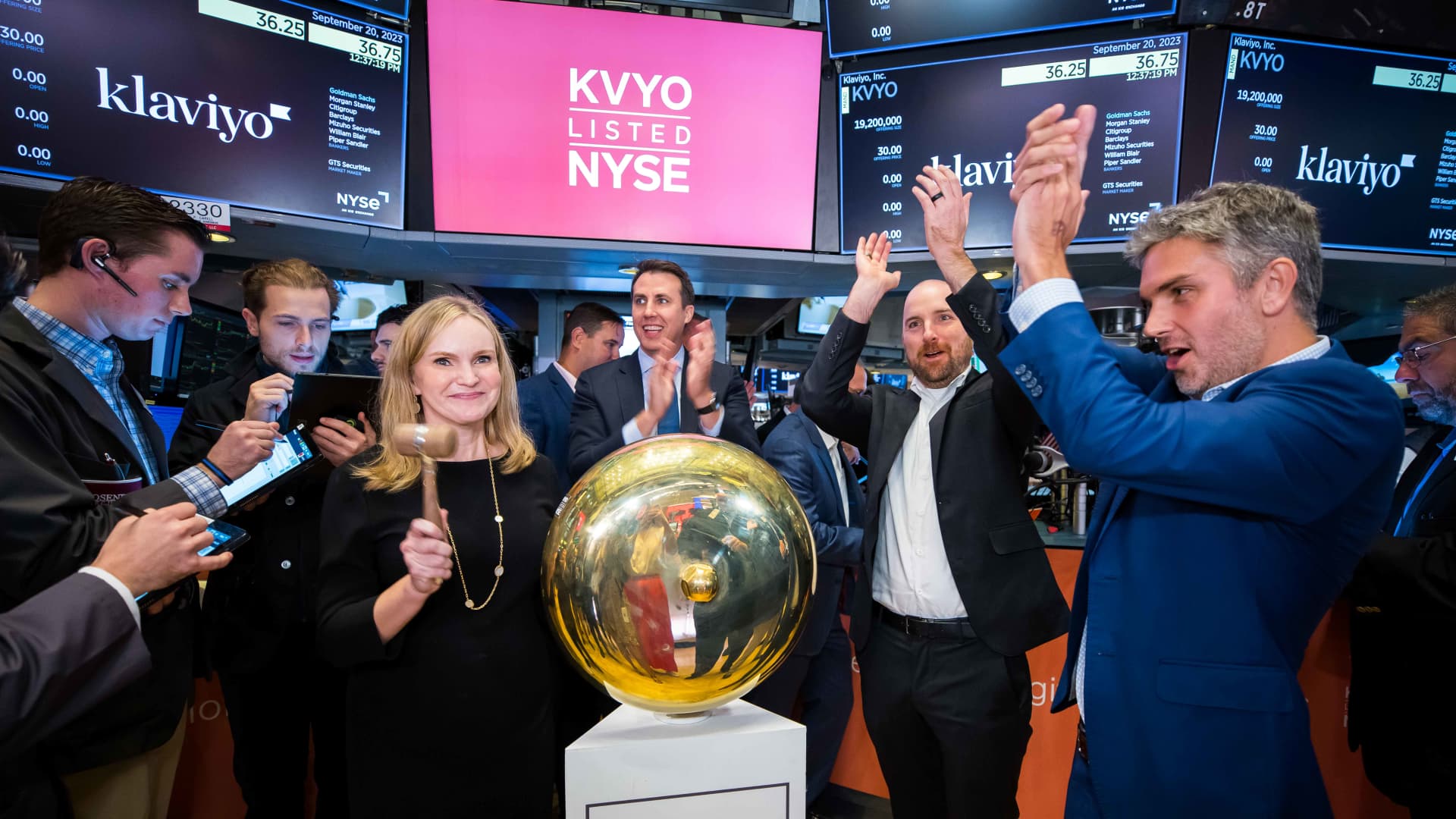 Klaviyo jumps 23% in NYSE debut after software vendor priced IPO at 