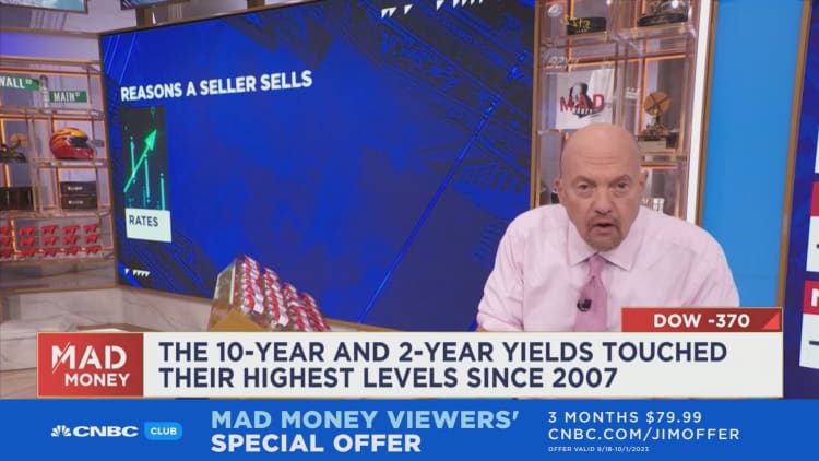 As rates go higher they will actually slow inflation, says Jim Cramer