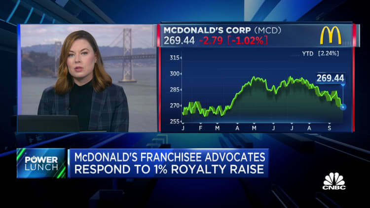 McDonald's franchisee group speaks out on royalty fee change