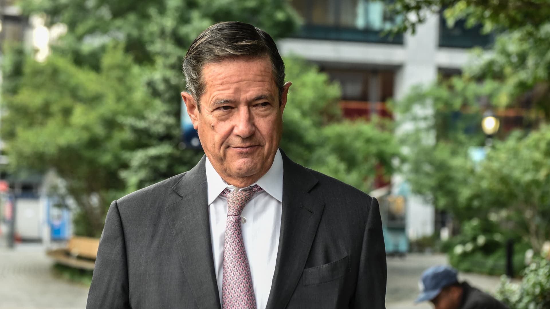 Jes Staley, former CEO of Barclays, arrives at the offices of Boies Schiller Flexner LLP in New York on June 11, 2023.