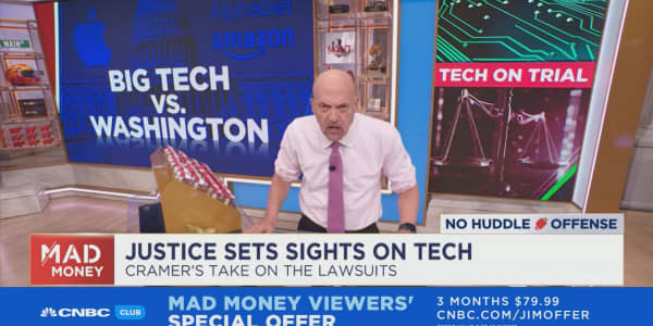 Jim Cramer takes a closer look at Big Tech companies on trial for alleged antitrust violations