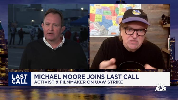 Filmmaker Michael Moore: Auto workers never got what they were promised after the 2009 wage cuts