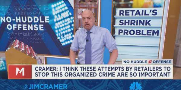 Attempts by retailers to stop organized crime is important, says Jim Cramer