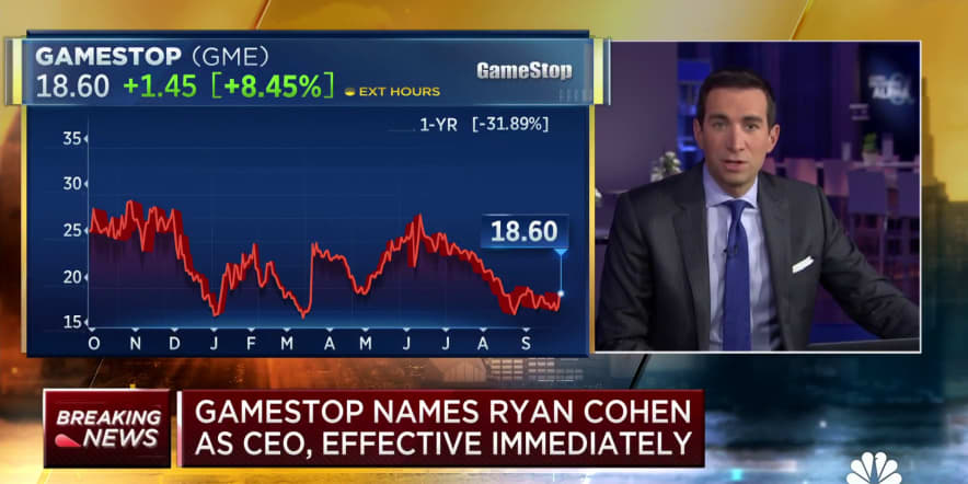 GameStop names Ryan Cohen as CEO effective immediately