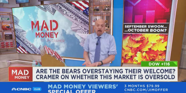 Bears beware of an oversold market, it might be a sign you overstayed your welcome, says Jim Cramer