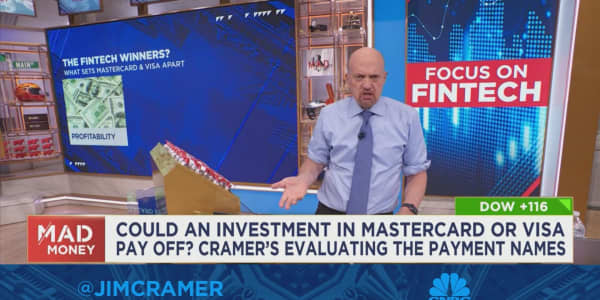 Mastercard and Visa have been practically unstoppable, says Jim Cramer