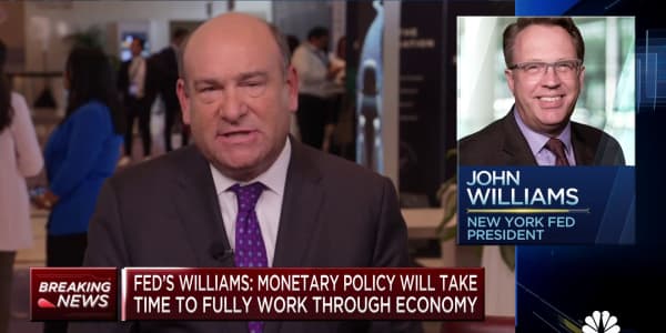 New York Fed President John Williams: Federal Reserve is at or near peak rates