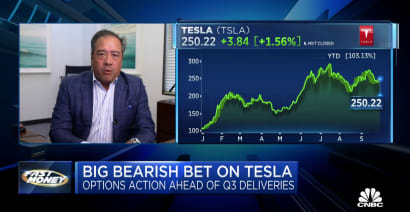 Options Action: Tesla jumps ahead of Q3 production and delivery numbers