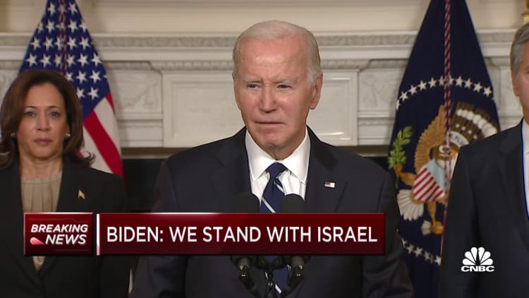 President Biden addresses Israel-Hamas war: We stand with Israel