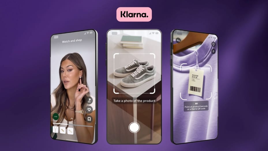 Klarna users will be able to point their phone at an item of clothing or gadget and find recommendations on similar products directly within the Klarna app.
