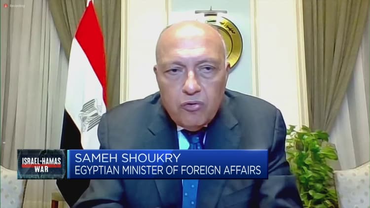 Egypt's foreign minister hopes for a de-escalation of the Israel-Hamas war