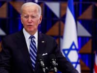 U.S. President Joe Biden delivers remarks as he visits Israel amid the ongoing conflict between Israel and Hamas, in Tel Aviv, Israel, October 18, 2023. 