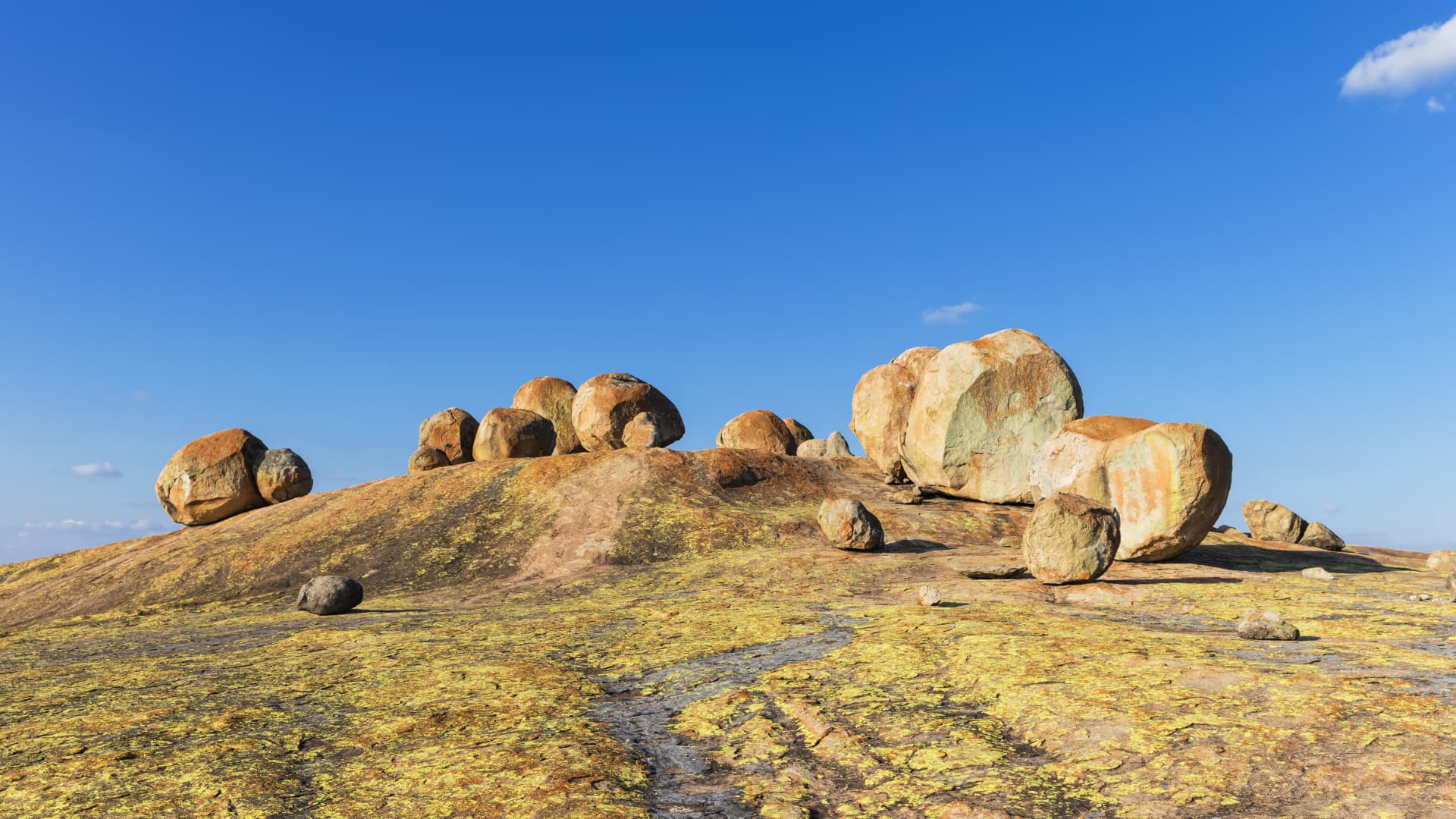 The rock formation in Matobo National Park in Zimbabwe, Africa, which is home to the grave of Cecil Rhodes.