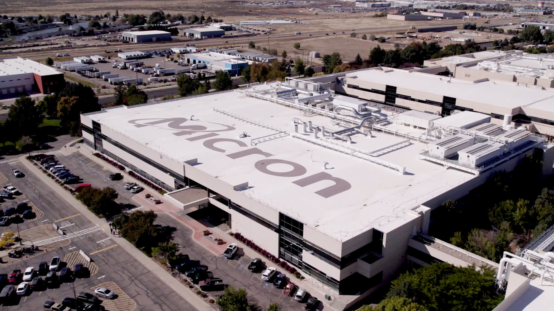 Micron's existing research and development facility in Boise, Idaho, shown here on Oct. 6, 2023.
