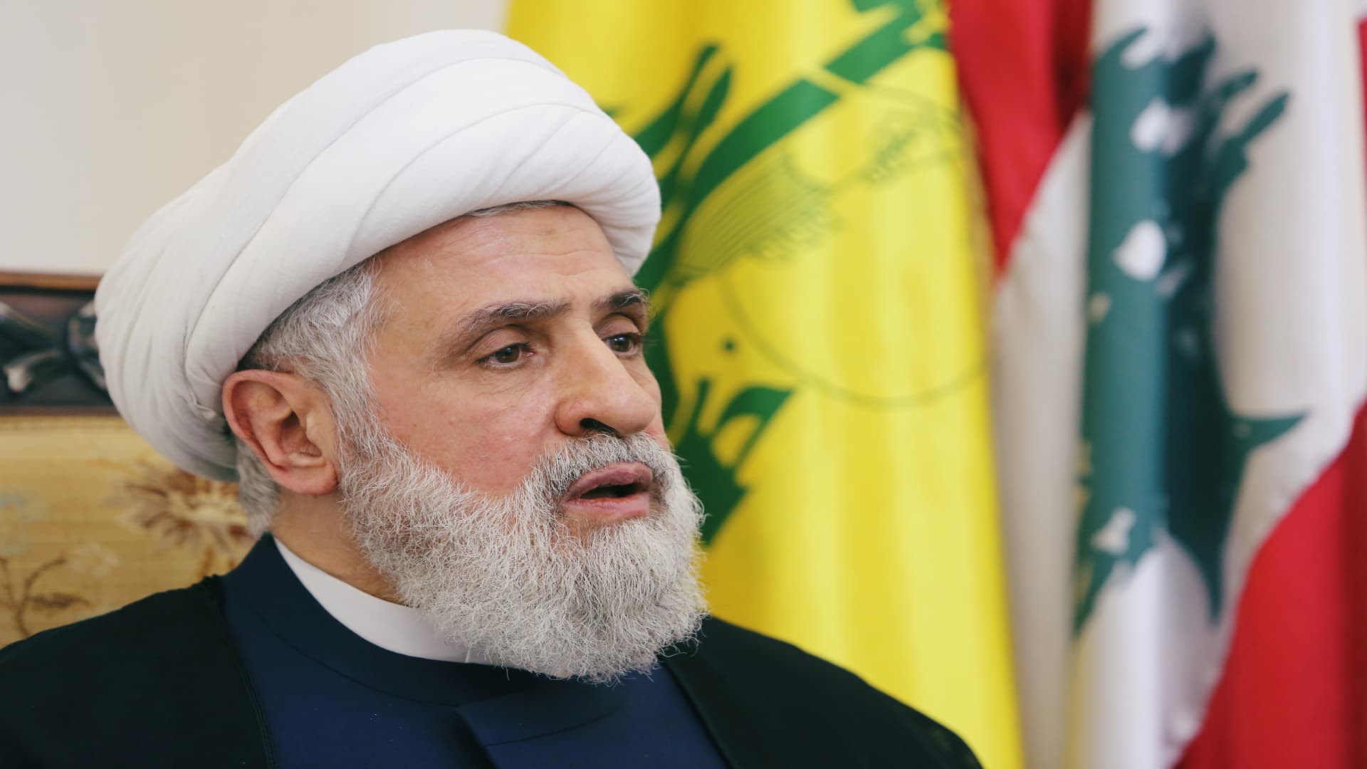 Lebanon's Hezbollah deputy leader Sheikh Naim Kassem.